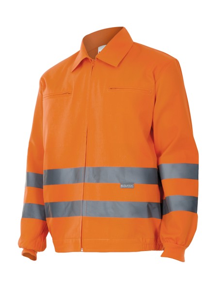 CAZADORA DE ALTA VISIBILIDAD. NARANJA FLUOR TALLA S-3XL